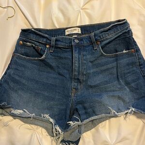 Abercrombie & Fitch Dark Blue Jean Shorts